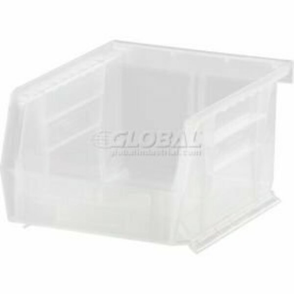 Quantum Storage Systems Hang & Stack Storage Bin, Plastic, Clear, 24 PK QUS210CL